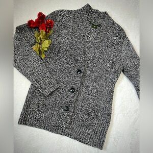 Eddie Bauer Wool Blend Heathered Cardigan - Small